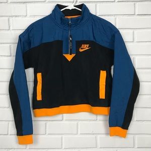 NEW Nike 1/4 Zip, Cropped, Colorblock Top